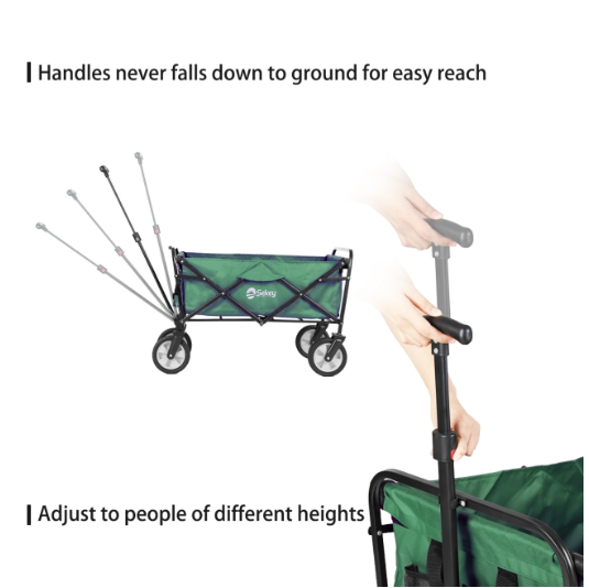 Sekey faltbarer Bollerwagen in Grün