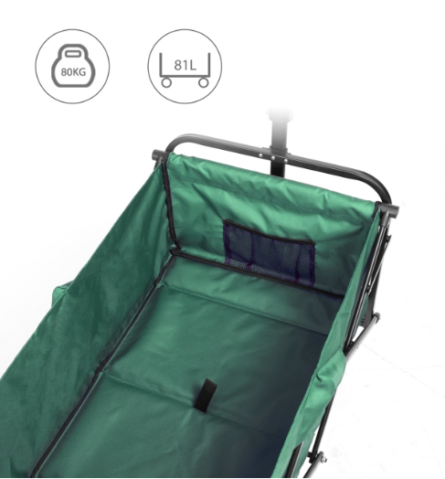 Sekey faltbarer Bollerwagen in Grün