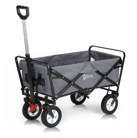 Sekey faltbarer Bollerwagen in grau, 102L