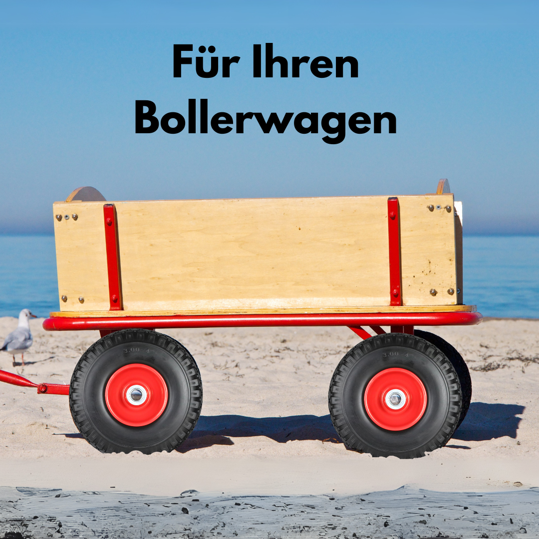 FROSAL pannensichere Ersatzräder 260×80 mm für Bollerwagen & Sackkarre | PU Rad auf Stahlfelge | Achse Ø20×75 mm | Räder Transportkarre pannensicher