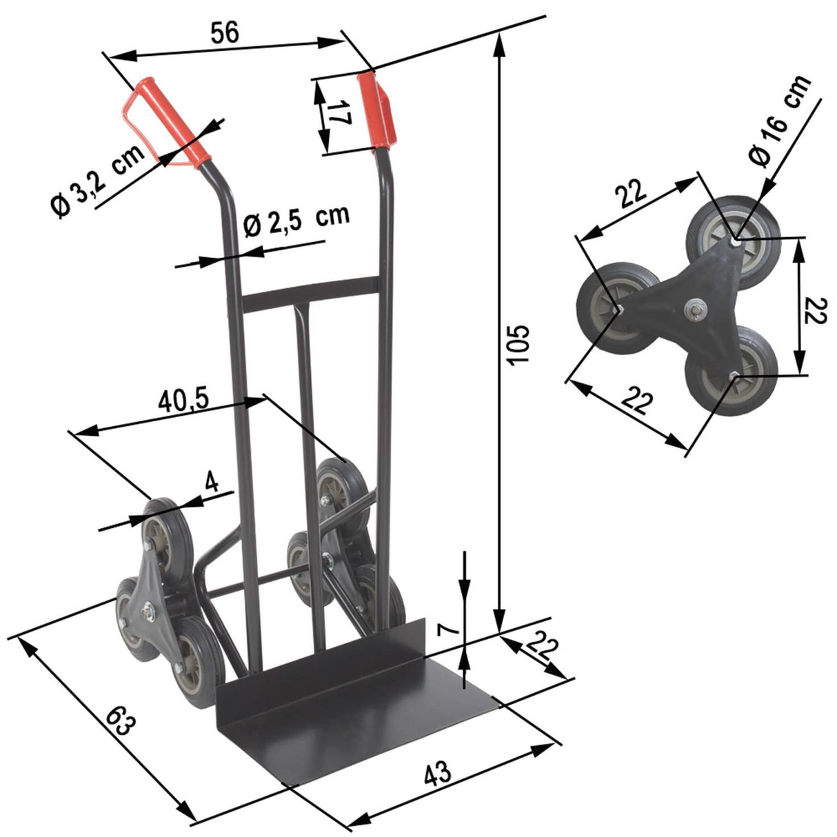 Treppensackkarre bis 150kg