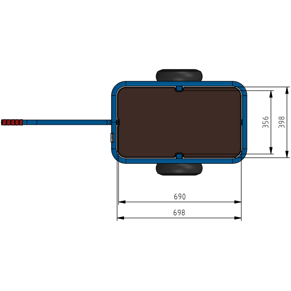 Fetra 4091 4091V 4092 4092V Leichter Handwagen mit Boden, 200 kg