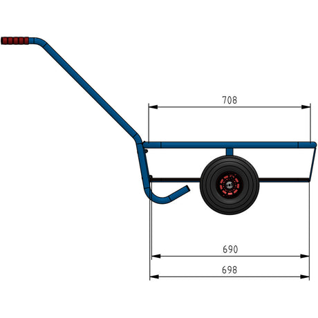 Fetra 4091 4091V 4092 4092V Leichter Handwagen mit Boden, 200 kg