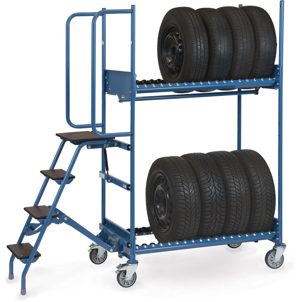 Fetra 4562 - Reifen-Kommissionierwagen, Trittstufen und Sicherheitsbügel