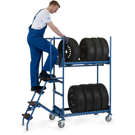 Fetra 4562 - Reifen-Kommissionierwagen, Trittstufen und Sicherheitsbügel