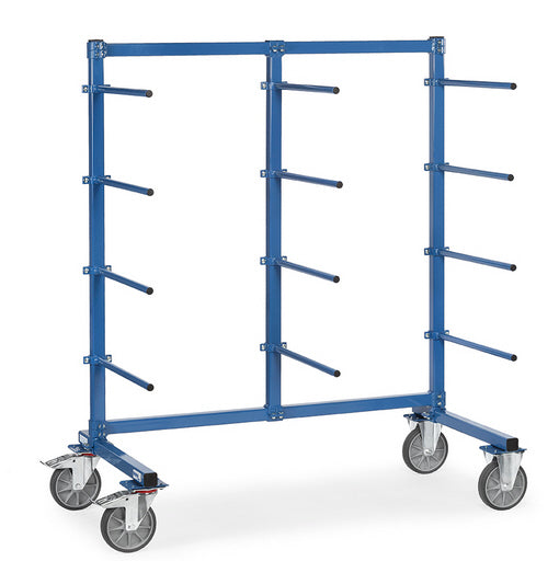 Fetra 4614-1/4615-1/4616-1 Tragarmwagen, 500 kg, 12 Tragarme einseitig, mit PVC-Schlauch überzogen