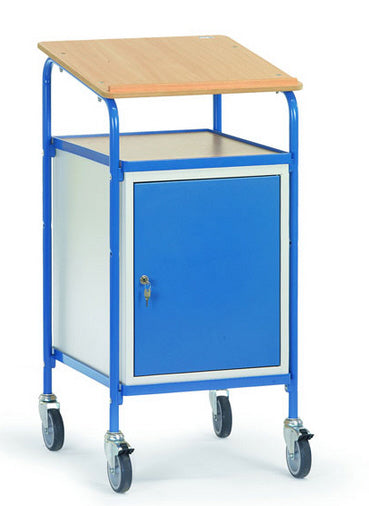 Fetra 5836 Rollpult mit verschließbarem Stahlschrank