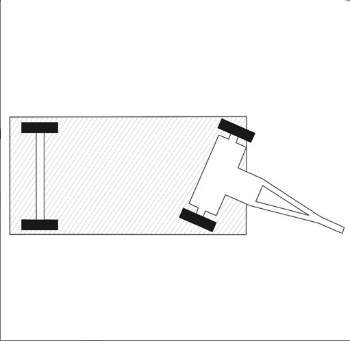 ROLLCART 60-1001 - Schwerlast-Industrieanhäger, 1-Achs-Drehschemel-Lenkung, bis 2000 kg