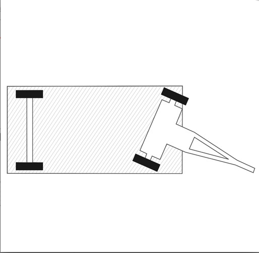 ROLLCART 60-1007 - Schwerlast-Industrieanhänger, 1-Achsen Drehschemel-Lenkung, bis zu 3000 kg
