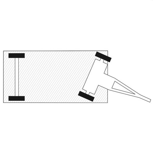 ROLLCART 60-1013 - Schwerlast-Industrieanhänger, 1-Achs-Drehschemel-Lenkung, bis zu 5000 kg