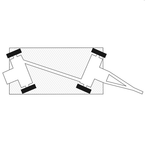 ROLLCART 60-1037 - Schwerlast-Industrieanhänger, 2-Achs-Drehschemel-Lenkung, bis zu 3000kg