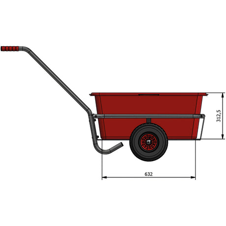 Fetra 6101 - Handwagen feuerverzinkt mit Kunststoffmudle