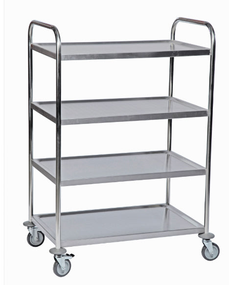 ROLLCART Edelstahl-Tischwagen vier Etagen, 62-3400