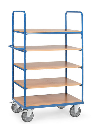 Fetra 8341/8342/8343 Hoher Etagenwagen mit fünf Böden aus Holz