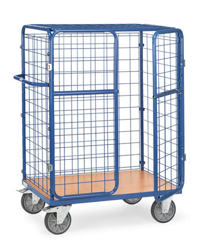 Fetra 8481-3D/8482-3D/8483-3D Paketwagen mit Drahtgitterwänden, Doppelflügeltüren und Dach