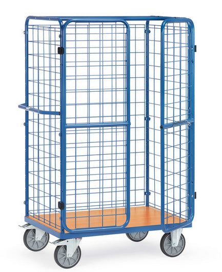 Fetra 8581-3/8582-3/8583-3 Hoher Paketwagen mit Drahtgitterwänden und Doppelflügeltüren