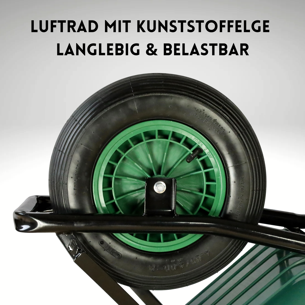 FROSAL Schubkarrenrad 400 (380) mm | Luftrad Schubkarre | Ersatzrad 4.80 / 4.00-8