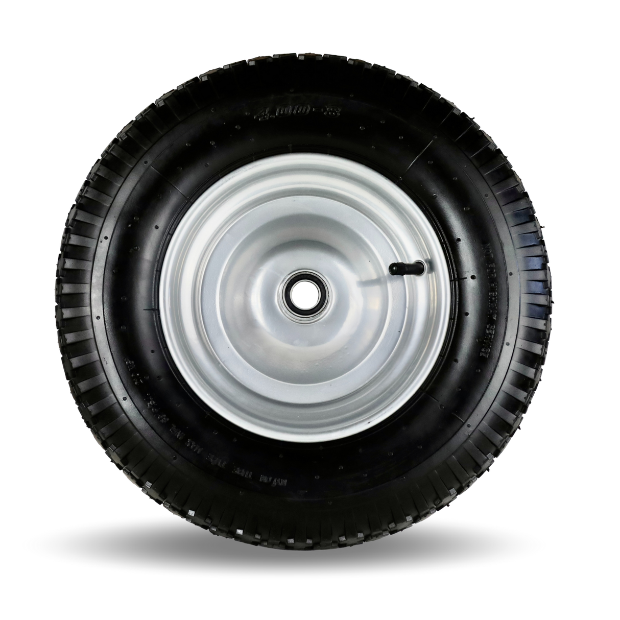 FROSAL Schubkarrenrad 400 (380) mm | Luftrad Schubkarre | Ersatzrad 4.80 / 4.00-8 Stahlfelge silber ohne Achse