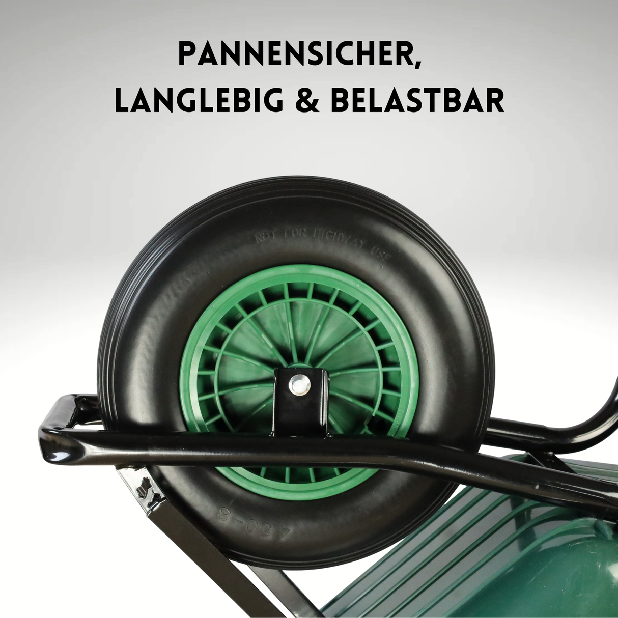 FROSAL PU Schubkarrenrad 400 pannensicher | Rad Vollgummi Schubkarre | Ersatzrad 4.80/4.00-8 Kunstst