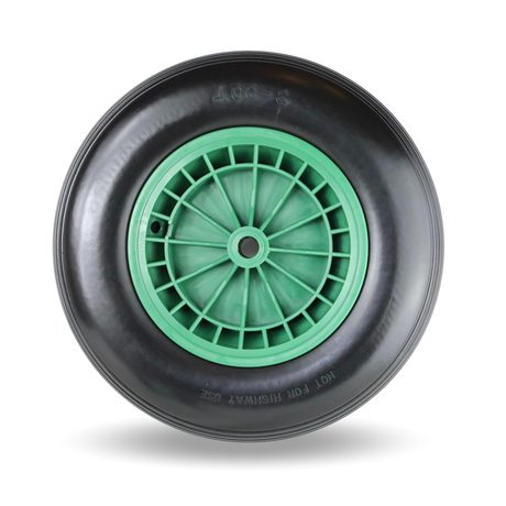 FROSAL PU Schubkarrenrad 400 pannensicher | Rad Vollgummi Schubkarre | Ersatzrad 4.80/4.00-8 Kunstst ohne Achse