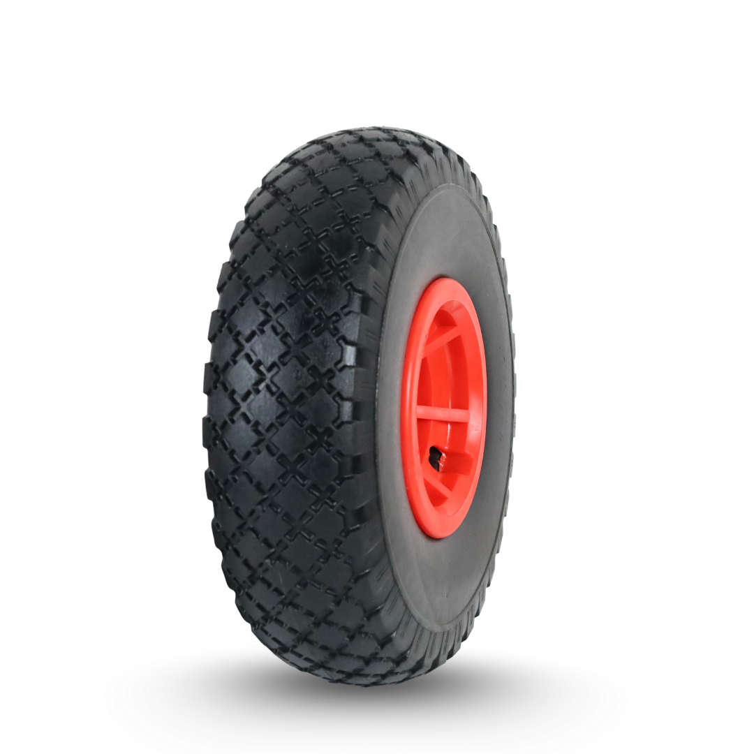 FROSAL Ersatzrad - PU Rad Nabe 16mm/50mm für Bollerwagen oder Sackkarre pannensicher