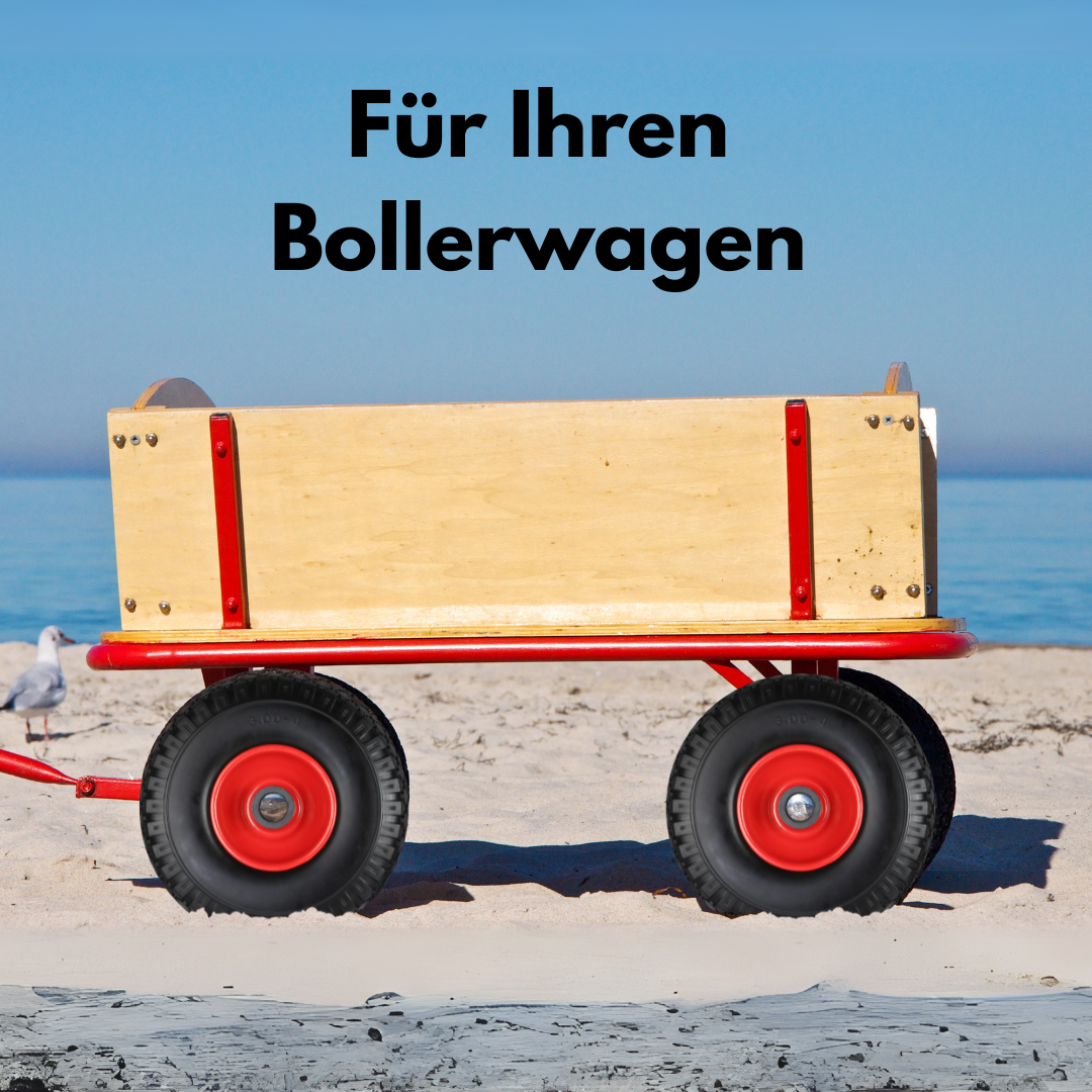 FROSAL pannensichere Ersatzräder 260×75 mm für Bollerwagen & Sackkarre | PU Rad auf Stahlfelge | Achse Ø25×75 mm | Räder Transportkarre pannensicher