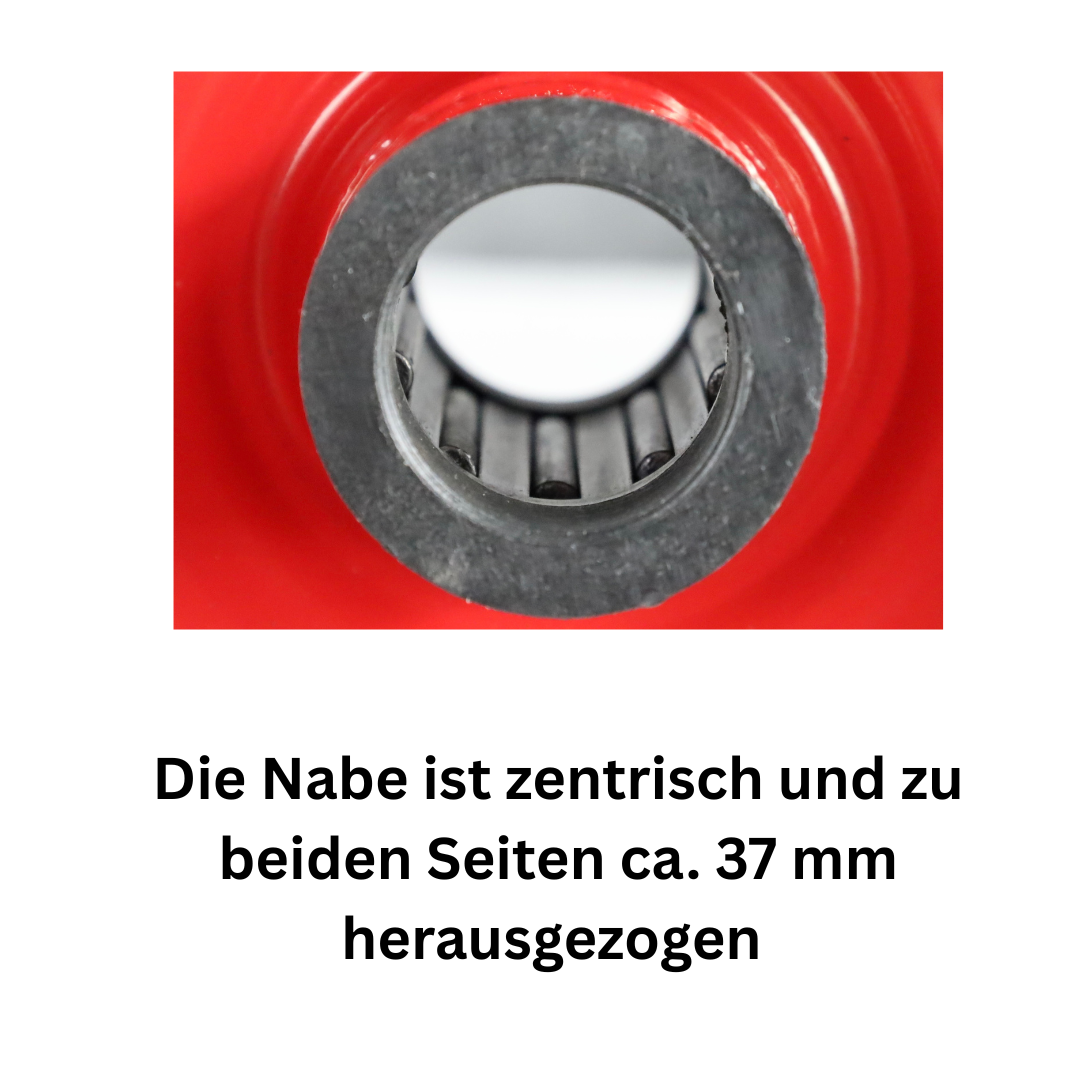 FROSAL pannensichere Ersatzräder 260×75 mm für Bollerwagen & Sackkarre | PU Rad auf Stahlfelge | Achse Ø25×75 mm | Räder Transportkarre pannensicher