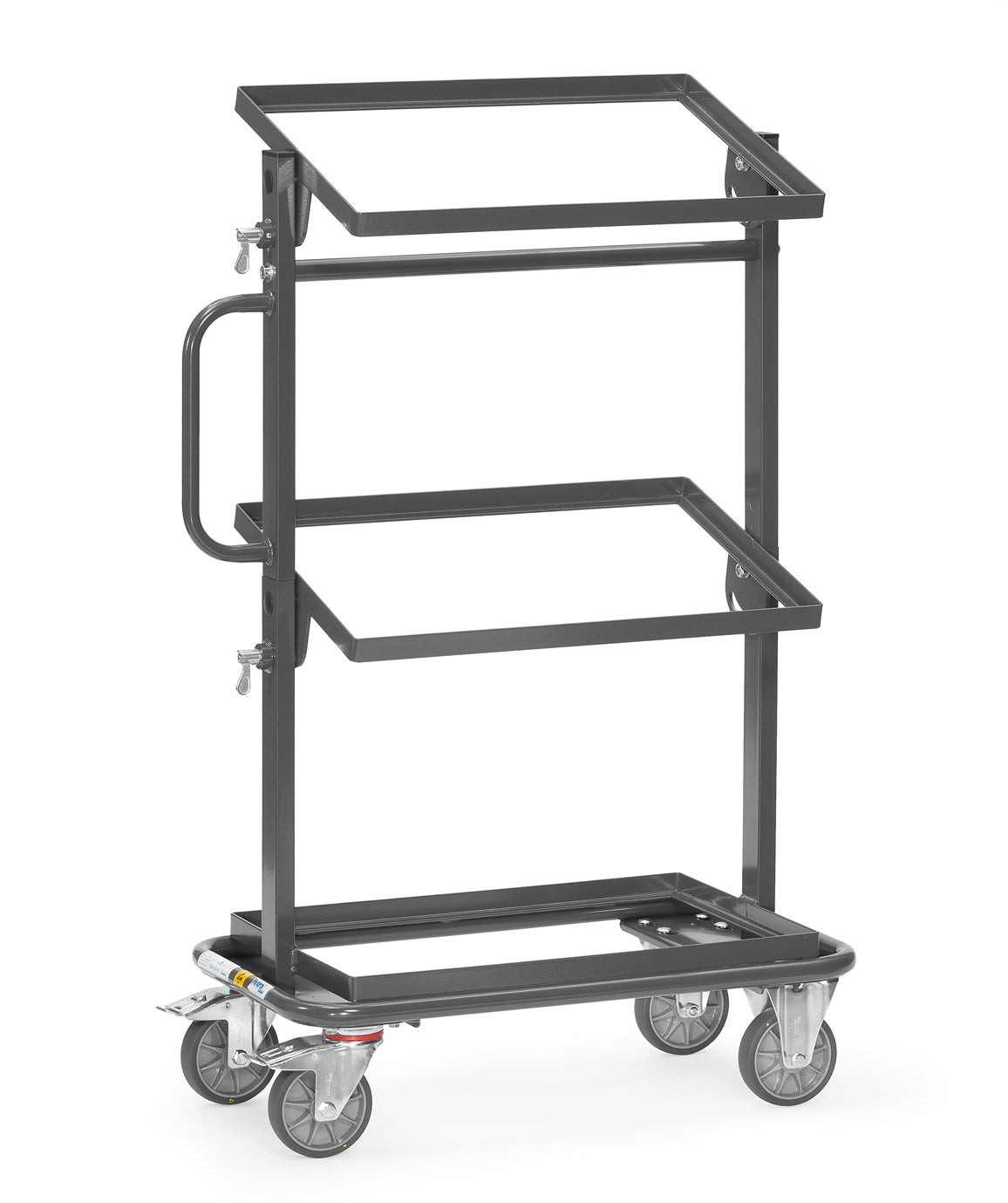 Fetra 92910 ESD-Beistellwagen mit offenem Rahmen, Ladeflächen neigbar, 200 kg