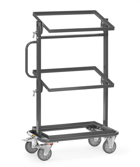 Fetra 92910 ESD-Beistellwagen mit offenem Rahmen, Ladeflächen neigbar, 200 kg