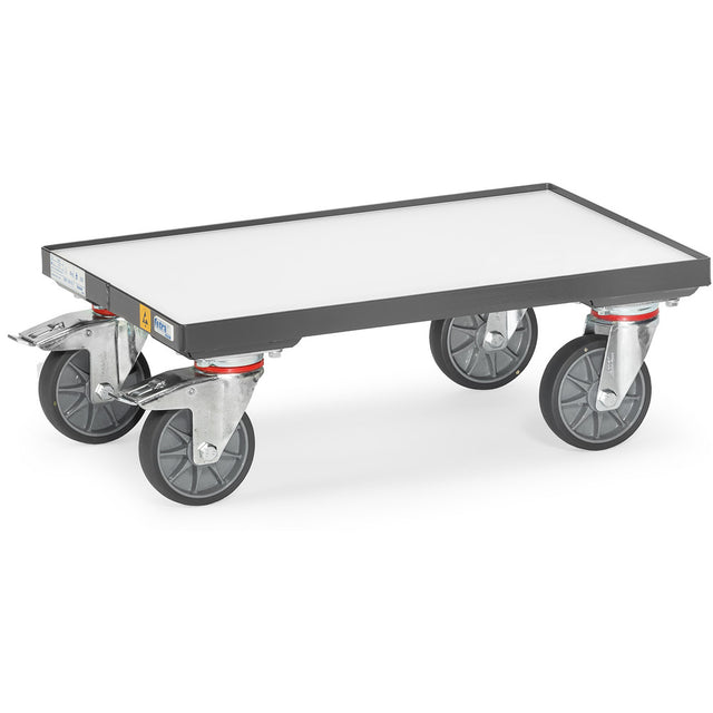 Fetra 93581 ESD-Eurokasten-Roller mit Bodenplatte und 7 mm Rand, 250 kg