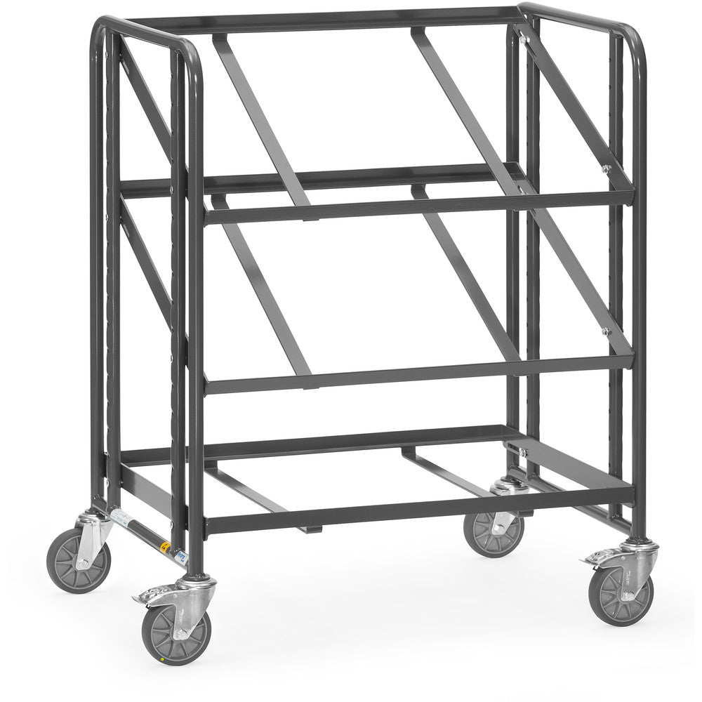 Fetra 9390 ESD-Eurokatsenwagen mit drei offenen Etagenrahmen für je zwei Eurokästen, 250 kg