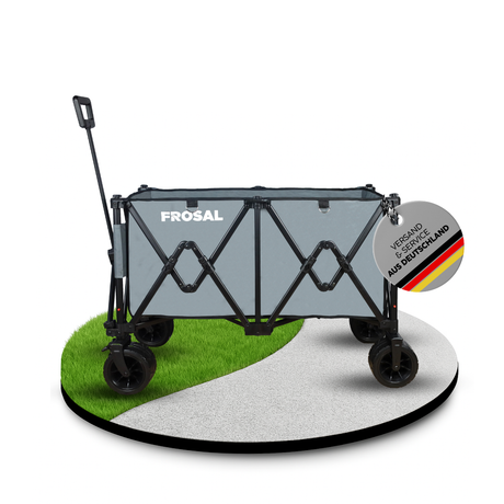 FROSAL faltbarer Bollerwagen Anton grau - XXL