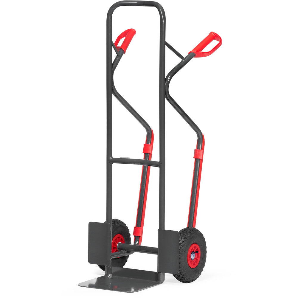 Fetra B1330L 7016 Sackkarre "GREY EDITION" 300 kg, Höhe 1300 mm, Kunststoff-Gleitkufen, Luftber