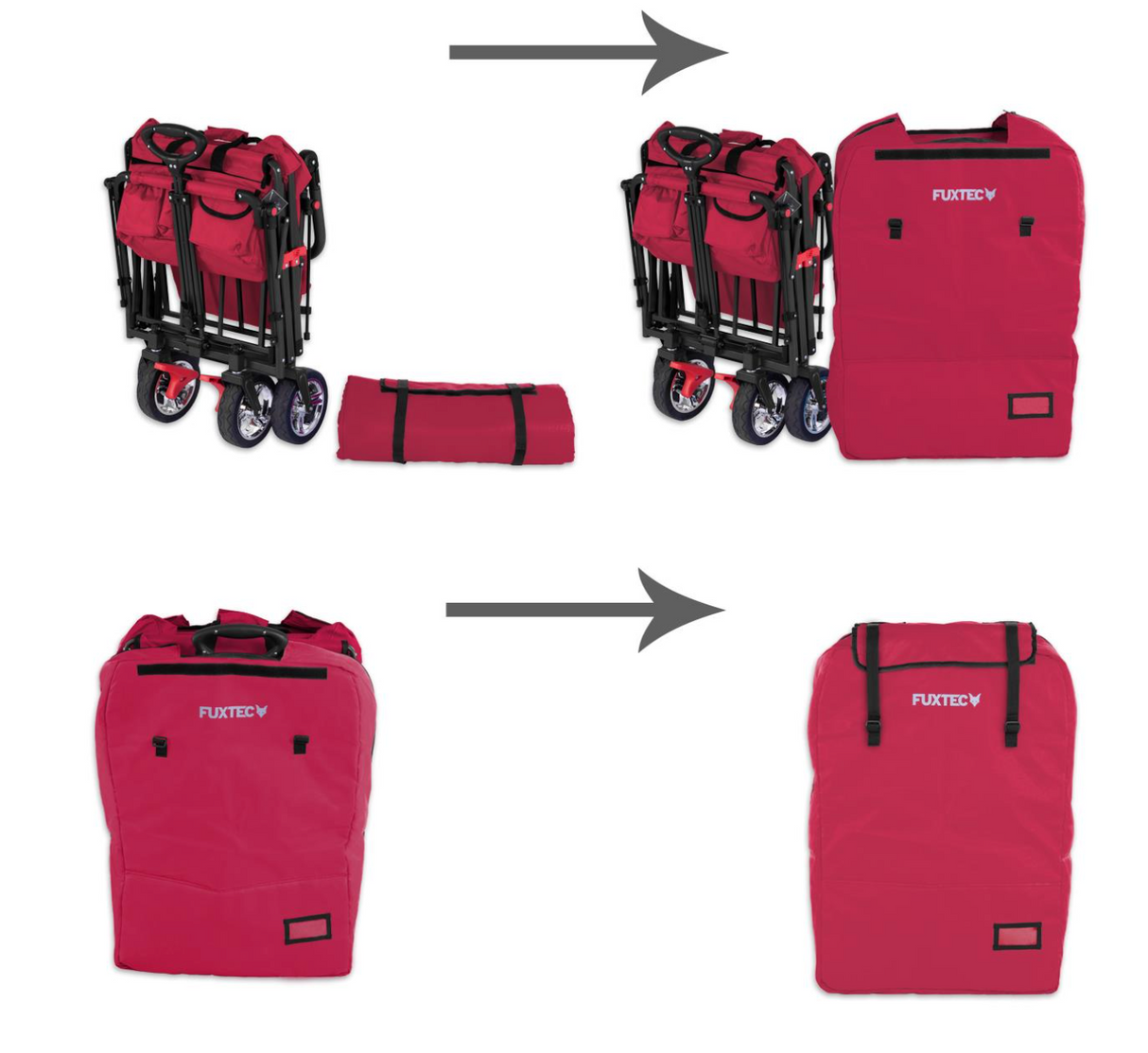 FUXTEC gepolsterte Transporttasche für FX-CT700 / FX-CT800, rot