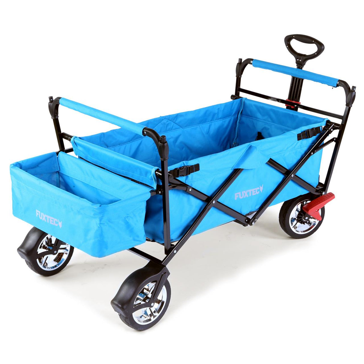 FUXTEC Bollerwagen CT-500ATB türkis mit Dach faltbar