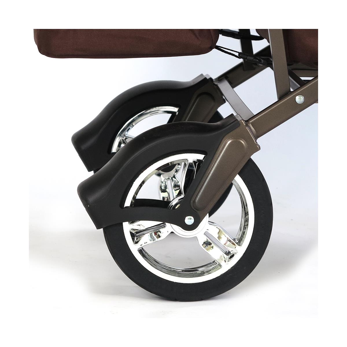 FUXTEC Bollerwagen CT-500 braun mit Sonnendach faltbar