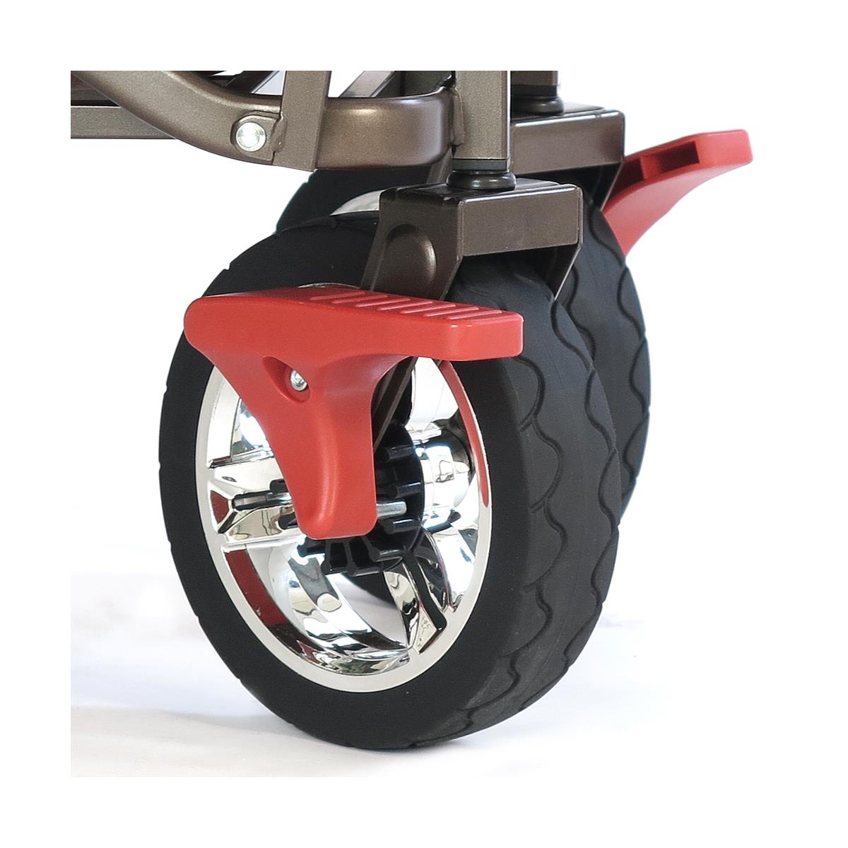 FUXTEC Bollerwagen CT-500 braun mit Sonnendach faltbar