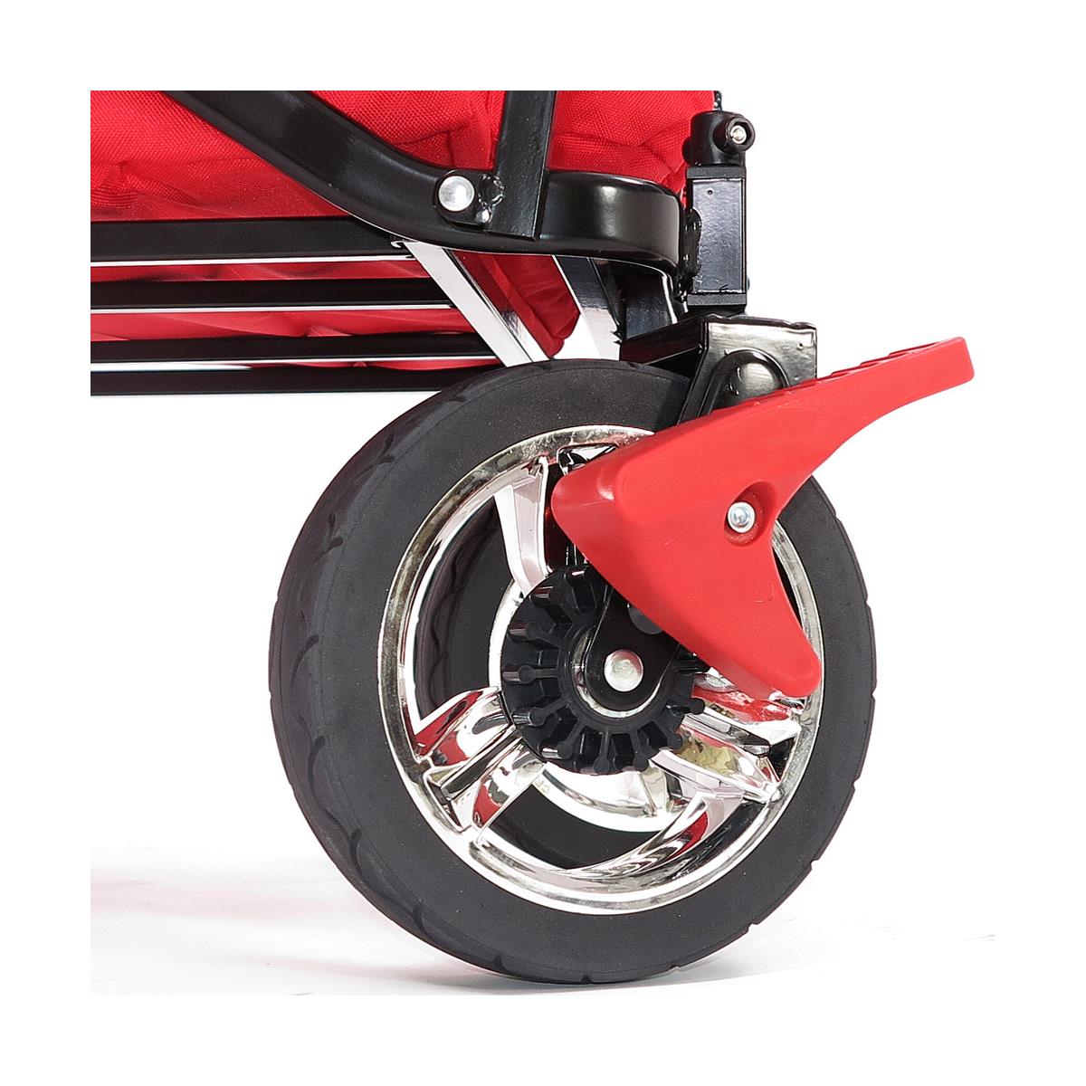 FUXTEC Bollerwagen CT-500 rot mit Sonnendach faltbar