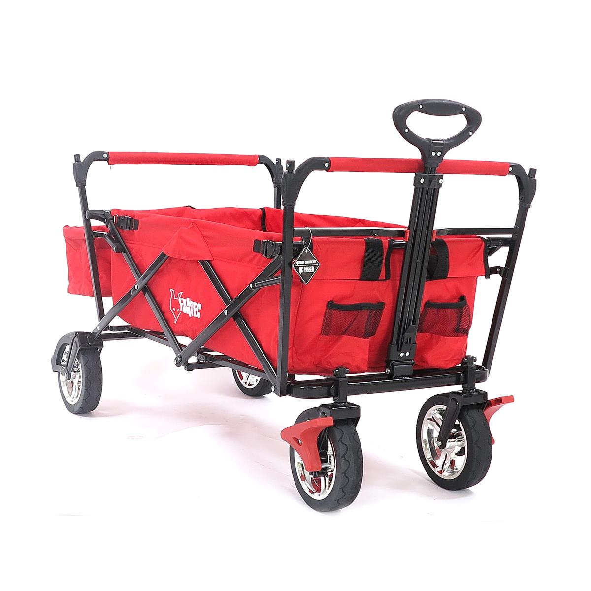 FUXTEC Bollerwagen CT-500 rot mit Sonnendach faltbar