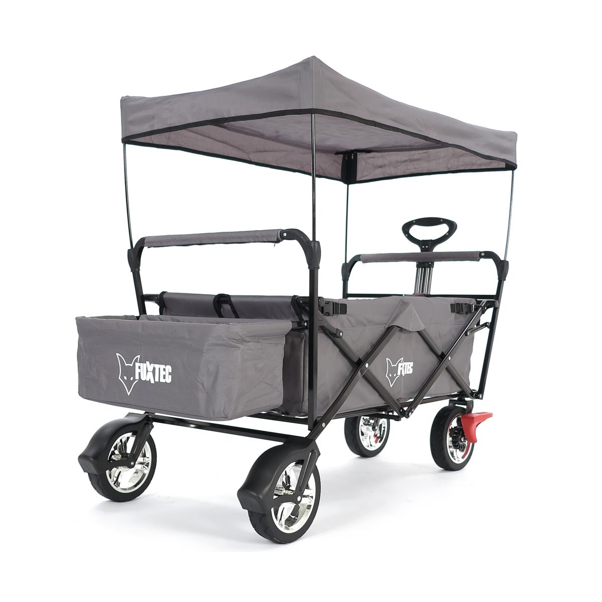 FUXTEC Bollerwagen CT-500AGB grau mit Sonnendach