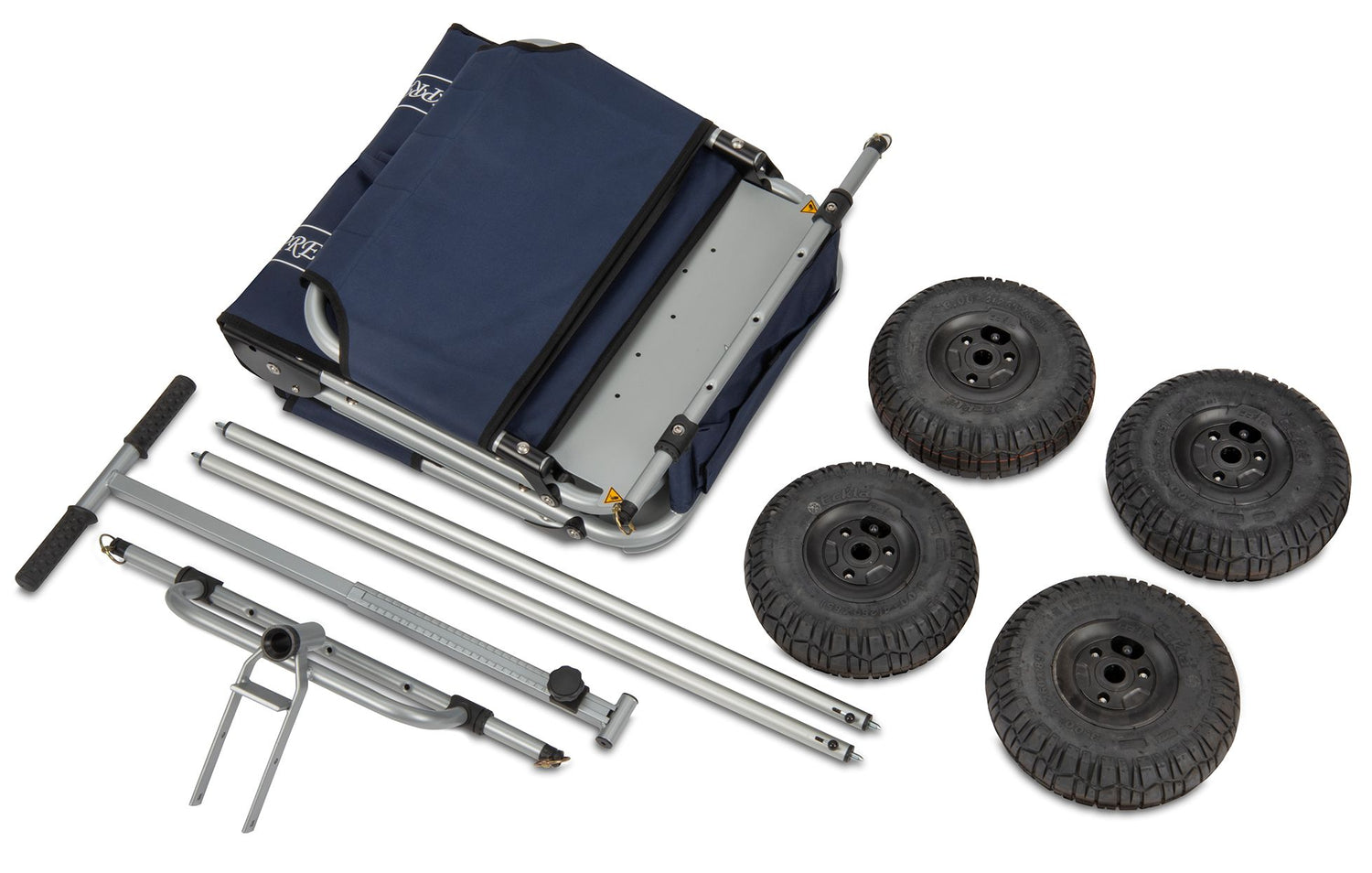 Eckla Express faltbarer Bollerwagen pannensicher silber/blau