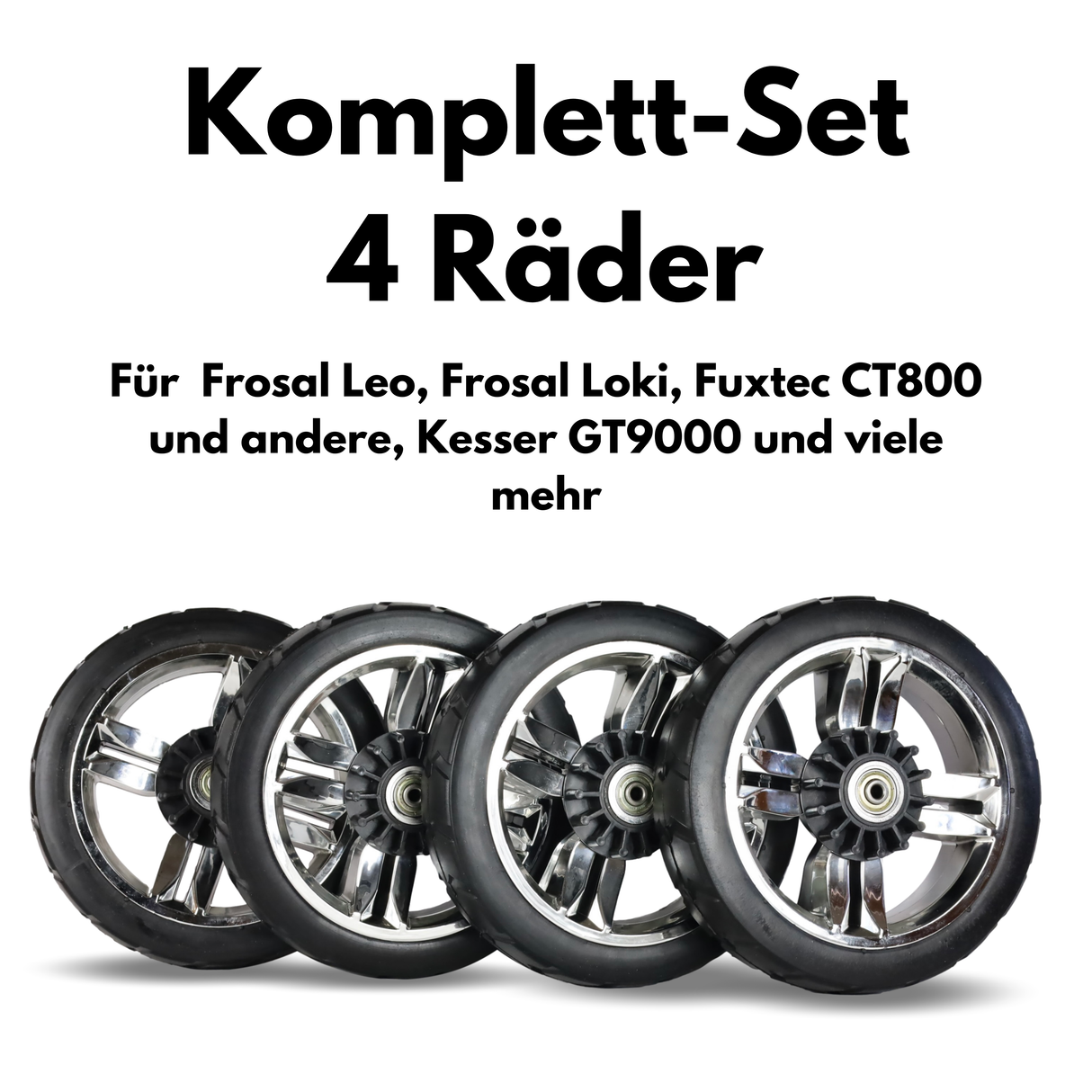 FROSAL Ersatzräder Set mit 4 Rädern Bollerwagen Leo & Loki FUXTEC Kesser