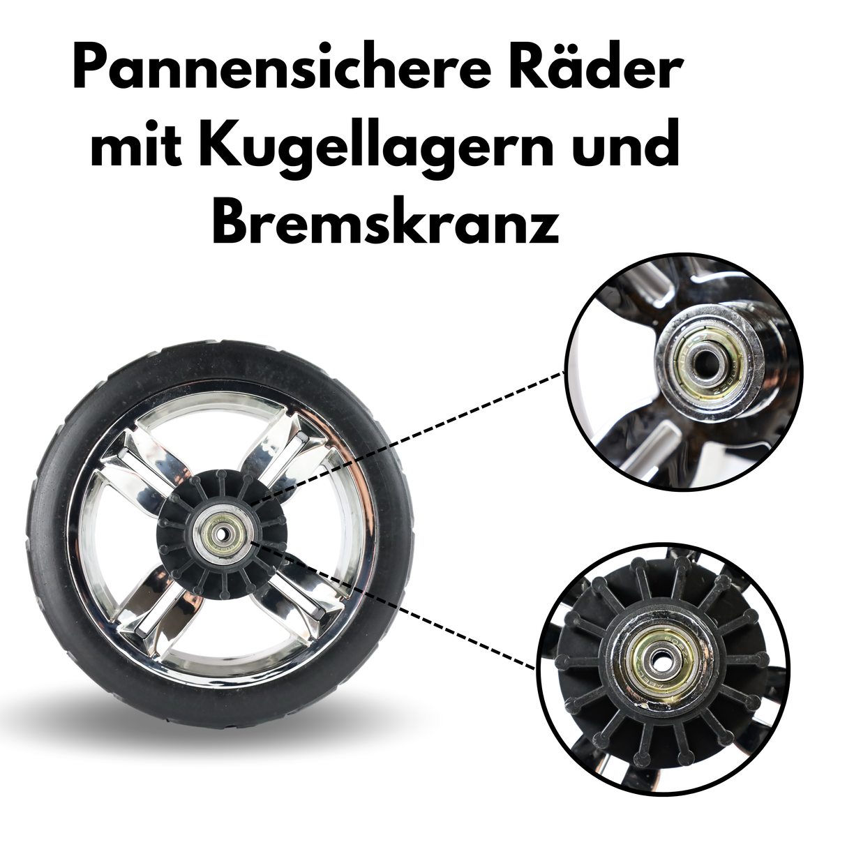 FROSAL Ersatzräder Set mit 4 Rädern Bollerwagen Leo & Loki FUXTEC Kesser