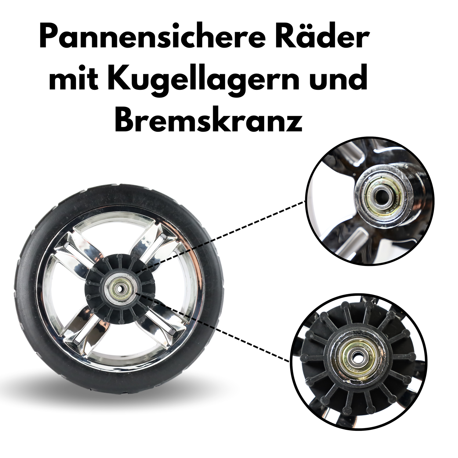 FROSAL Ersatzräder Set mit 4 Rädern Bollerwagen Leo & Loki FUXTEC Kesser