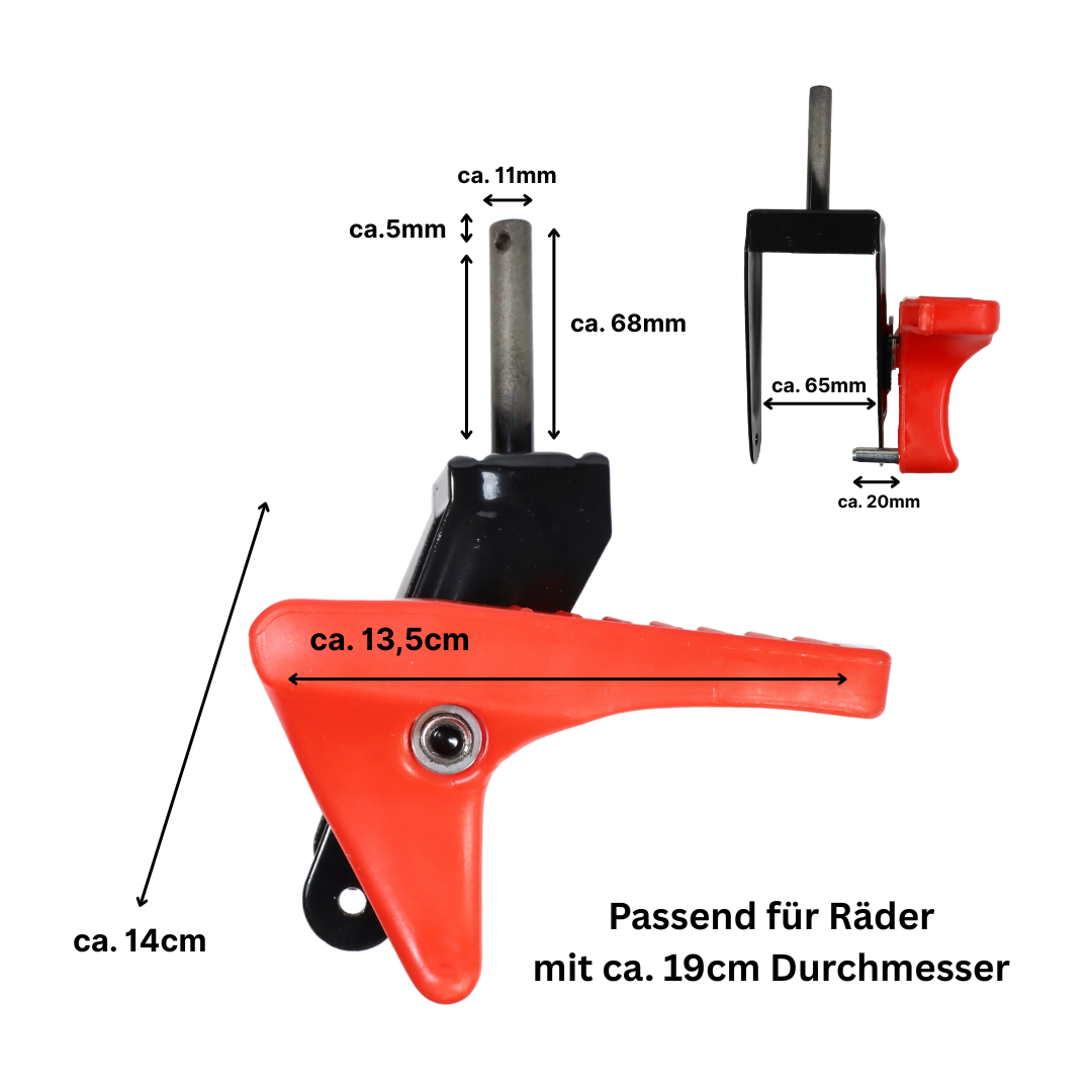 FROSAL Radhalter Set mit Bremshebel – 2 Stück (links & rechts), passend für Frosal Leo, Fuxtec- und