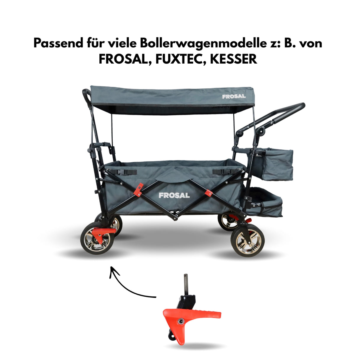 FROSAL Radhalter Set mit Bremshebel – 2 Stück (links & rechts), passend für Frosal Leo, Fuxtec- und