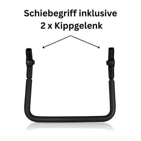 FROSAL Ersatz Schiebegriff inkl. 2 Kippgelenke für Frosal Leo & Paul Bollerwagen | Original Ersatzteil | ca. 43,5 x 33 cm | Ø 22 mm | nicht zum Nachrüsten geeignet | stabil & langlebig