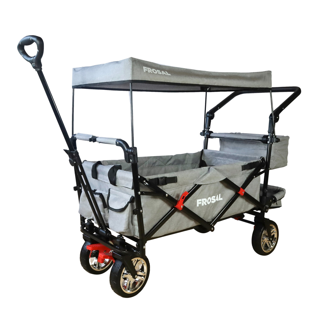 Bollerwagen FROSAL Leo silbergrau soft