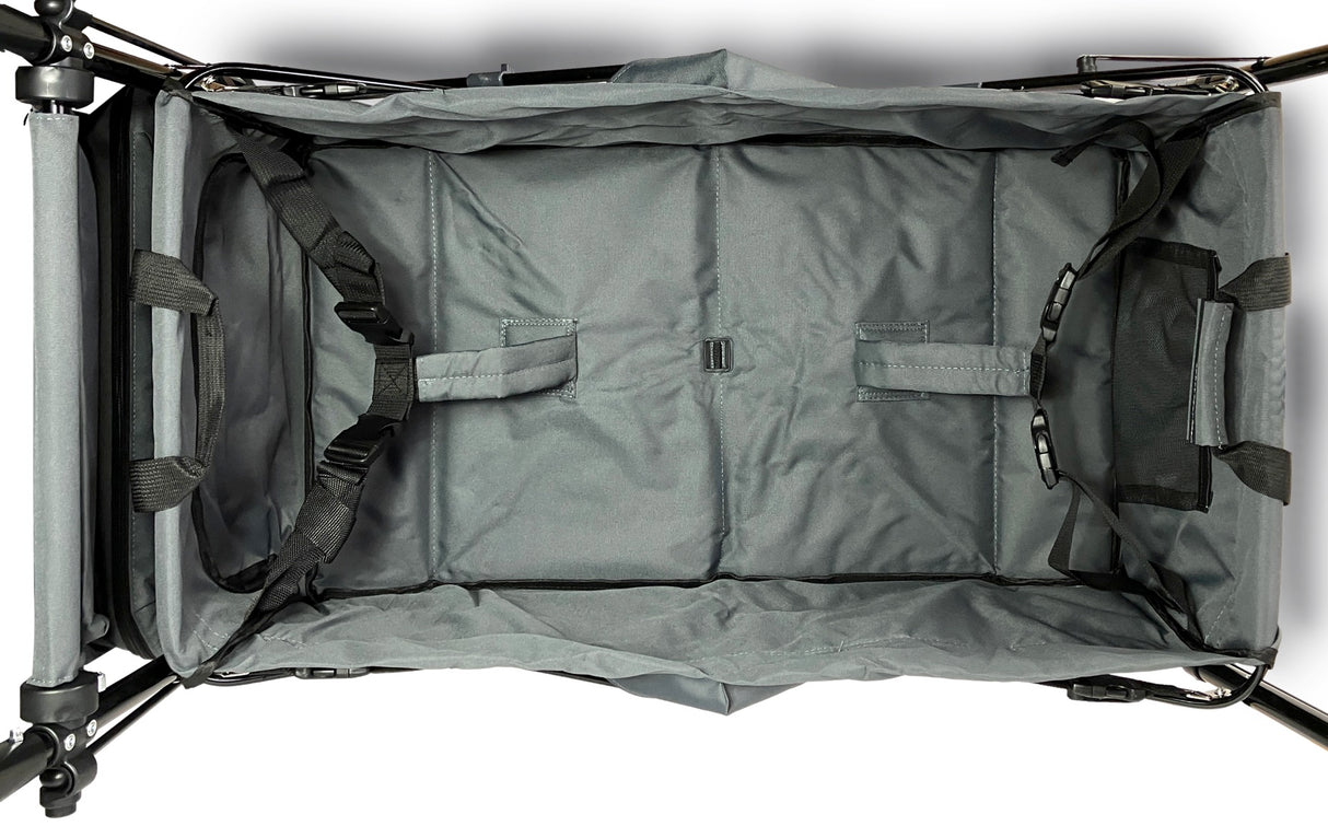 Bollerwagen Frosal Leo grau inkl. Regenverdeck