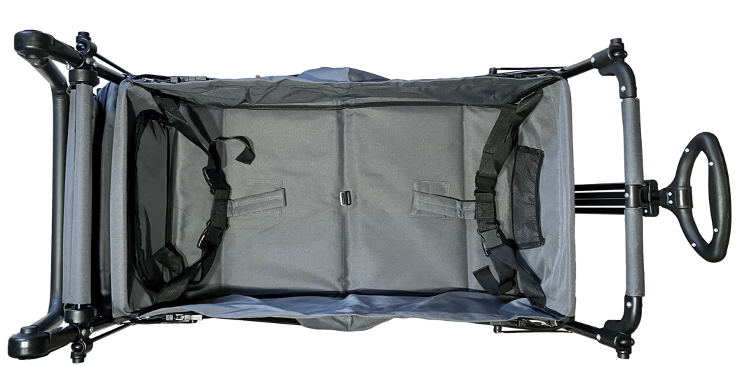 FROSAL Faltbarer Bollerwagen Leo mit Sonnendach und Stauraumerweiterung